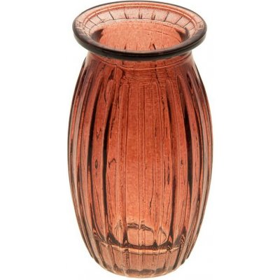 Chaks Chaks Mini sklenená váza ovál - Tmavá červená 6,5 x 11,5 cm – Hledejceny.cz