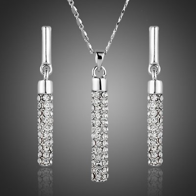 Francesca Petrucci souprava Swarovski Elements White Elegance Bílá/čirá SET0216 – Hledejceny.cz