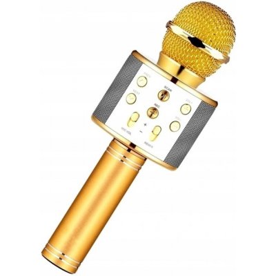 Karaoke bluetooth mikrofon WS 858 Barva: Zlatá – Zboží Mobilmania