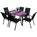 DEOKORK Zahradní kovová sestava GEORGIA 1+6 (černá) – Zbozi.Blesk.cz