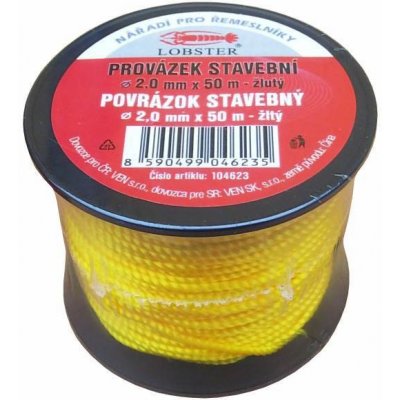 Provázek stavební 2,0mm*50m žlutý – Sleviste.cz