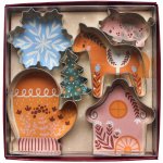 Bella Rose Vánoční vykrajovátka – set 6 ks, oranžová barva, kov – Zboží Dáma