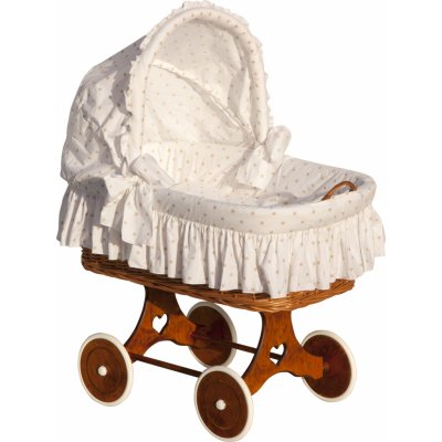 Scarlett Proutěný košík pro miminko s boudičkou Hvězdička béžová – Zboží Mobilmania