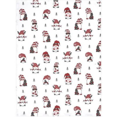 SCANquilt DEKORO vánoční elfíci 50 x 70 cm bíločervená – Zbozi.Blesk.cz