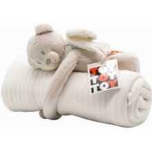 Toy Toy Toy Dětská deka s plyšovým medvídkem