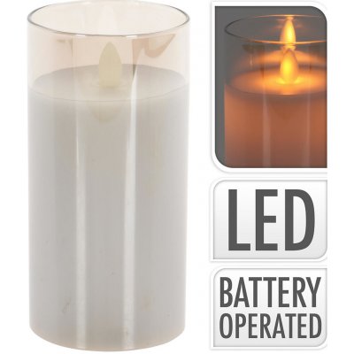 svíčka LED pr.7,5x15cm ve skle ŠE XX8113850 – Hledejceny.cz