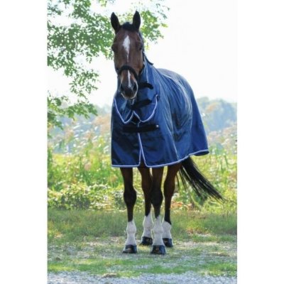 RIDING WORLD Lehká výběhová deka s krkem navy blue – Hledejceny.cz