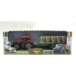 Alltoys Traktor na setrvačník s valníkem a s sudy červený – Hledejceny.cz