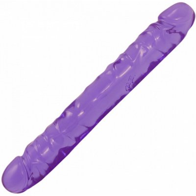 Doc Johnson Crystal Jellies Jr. Double Dong 12" Purple – Zboží Mobilmania