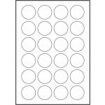 PRINT PRINT444785 kruhové 40 - 24 etiket bílé 100 ks – Zboží Mobilmania