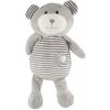 Plyšák Teddies Medvídek sedící pruhovaný 25 cm