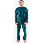 Gina 79165 pánské pyžamo dlouhé pomněnkově modré – Zboží Dáma