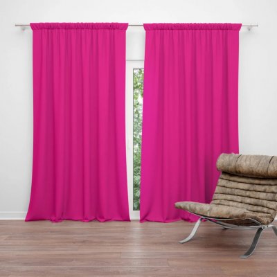 Sablio Závěs Sytě růžová: 2ks 140x250cm – Hledejceny.cz