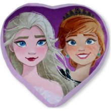 Setino Polštář ve tvaru srdce Ledové království Frozen Anna a Elsa 36 x 36