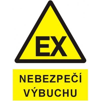 Nebezpečí výbuchu (piktogram EX) | Plast, A5 – Hledejceny.cz