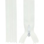 Zip spirálový skrytý 3 mm, 30 cm, nedělitelný, jezdec dekorativní - 101 – Hledejceny.cz