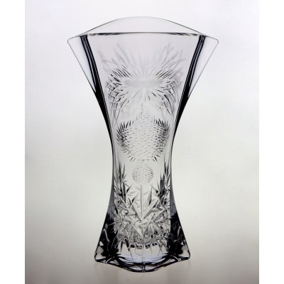 Bohemia Crystal - broušená váza Orbit Bodlák (245 mm) – Zboží Mobilmania