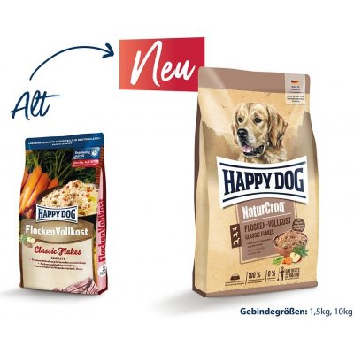 Happy Dog Premium NaturCroq Flocken Vollkost 1,5 kg – Zboží Mobilmania