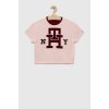 Dětské tričko Tommy Hilfiger Oboustranné bavlněné tričko růžová