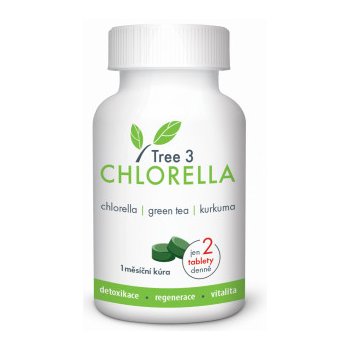 Swiss Tree3 Chlorella Turmeric Green Tea 1 Month Cure 60 kapslí