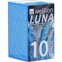 Wellion Luna testovací proužky pro měření cholesterolu 10 ks