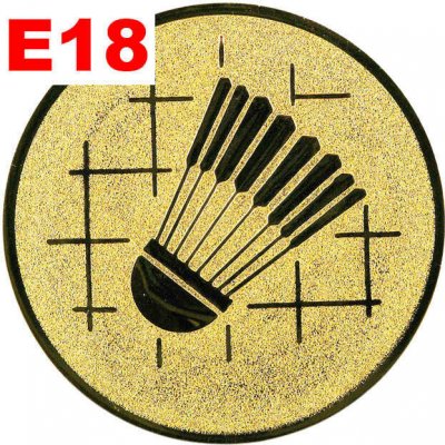 Emblém E18 BADMINTON umístění na sportovní pohár nebo medaili 50 mm – Sleviste.cz