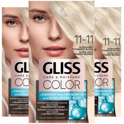 Schwarzkopf Gliss Color barva na vlasy ultra světlá titanová blond 11-11