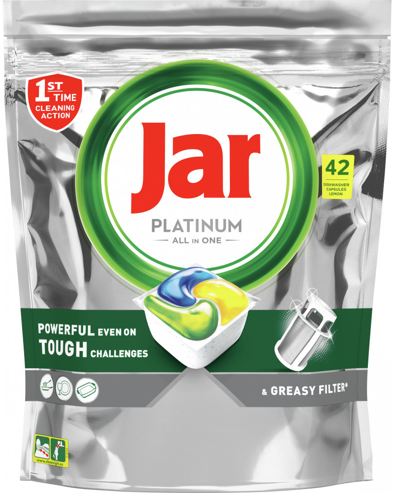 Jar Platinum All in 1 Lemon tablety do myčky nádobí 40 ks od 219 Kč -  Heureka.cz