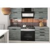 Kuchyňská linka Belini Eleganta2 120 cm šedý antracit Glamour Wood s pracovní deskou