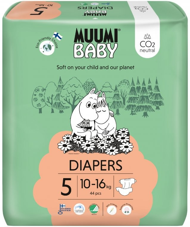 Muumi Baby 5 Maxi+ 10-16 kg eko 44 ks