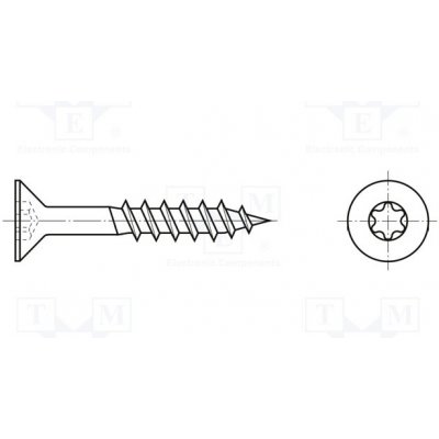 BOSSARD 5813790 Vrut; do dřeva; 6x60; Hlava: kuželová; Torx®; TX25; Výš.hlavy: 3,6mm – Hledejceny.cz