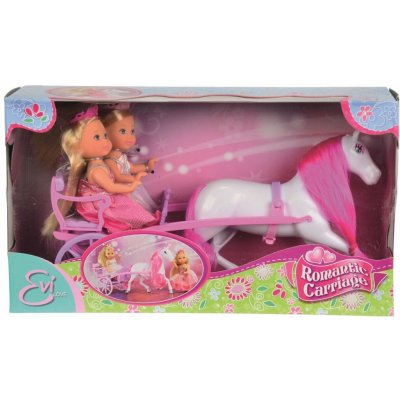 Simba Evička Evi Love princezna 12 cm set 2 panenky s kočárem