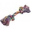 Hračka pro psa Nobby barevné lano 2x uzel bavlna 270 g