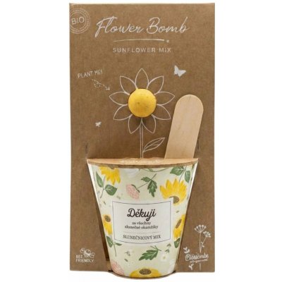 Blossombs Semínková bomba s květináčem - Děkuji - slunečnicový mix – Hledejceny.cz