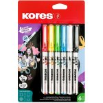 Kores Kreative Marker Selection akrylové 6 barev – Zboží Mobilmania