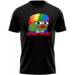 MemeMerch tričko Pepe Clown Honk Honk black