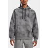 Pánská mikina Under Armour Rival Fleece Printed Hoodie Castlerock Light Heather/White