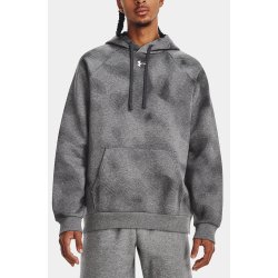 Under Armour Rival Fleece Printed Hoodie Castlerock Light Heather/White