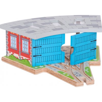 Bigjigs Rail Trojité depo s vraty poškozená krabička – Zboží Mobilmania