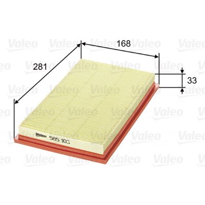 Vzduchový filtr VALEO 585103 – Hledejceny.cz