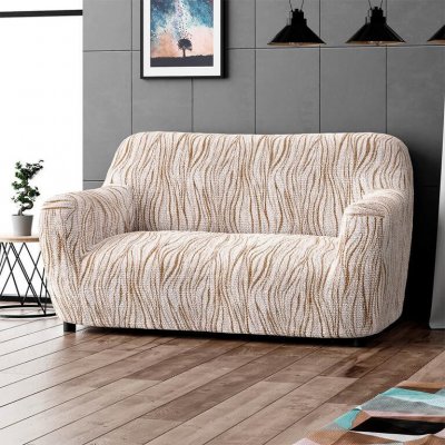 GA.I.CO bielastický potah na sedačku - dvojkřeslo Universo Nový žíhaný béžový 120 - 160 cm – Zboží Mobilmania