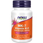 Now Foods Vitamin K2 jako MK-7 100 mcg 60 rostlinných kapslí – Hledejceny.cz