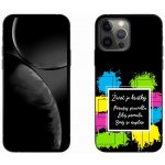 mmCase na iPhone 13 Pro Max 6.7 - citát 5 černé pozadí – Zboží Mobilmania