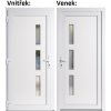 Venkovní dveře Soft Vchodové dveře Venus bílé levé 98 x 198 cm