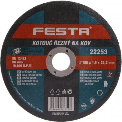 Festa Kotouč řezný na kov 150 x 1.6 x 22.2 mm – Zbozi.Blesk.cz