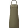 Zástěra Premier Workwear Zástěra z recyklovaného materiálu a biobavlny PR121 Olive Pantone 7763C 86x72cm