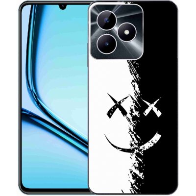 mmCase Realme Note 50 Gelový kryt černobílý smajlík – Zboží Živě