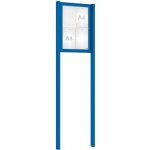 PROCITY Venkovní elegantní vitrína Tradition, 4 x A4, včetně sloupků, modrá – Zboží Živě