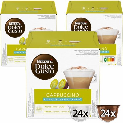 Nescafé kávové kapsle Dolce Gusto Cappuccino Skinny Unsweetened karton 3 x 16 ks – Hledejceny.cz
