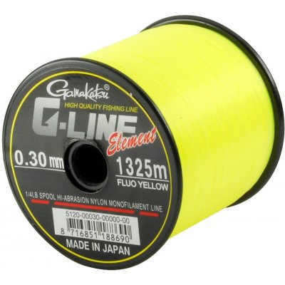 Gamakatsu G-Line Element FLUO yellow 1325 m 0,3 mm 6,5 kg – Hledejceny.cz